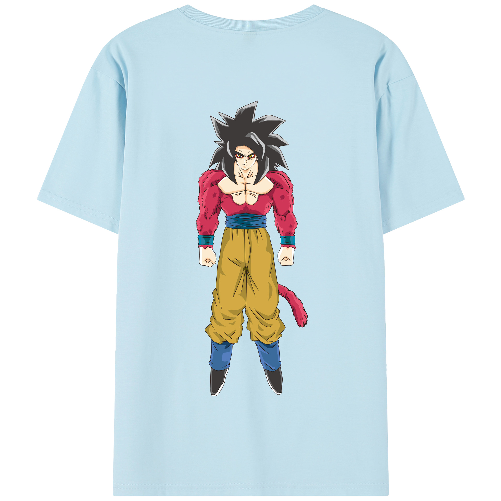 （画像用） ドラゴンボール 孫悟空（そん ごくう）Son Goku カカロット DRAGON BALL Kakarotto 綿100％半袖Tシャツ（背面プリント）